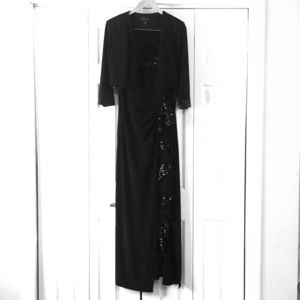 R & M Richards 2-pc. Sequin Ruffle Dress & Jacket